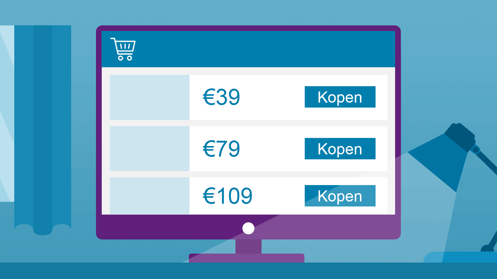 Beeldscherm met een booking website waarin kosten worden gespecificeerd